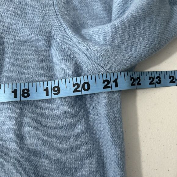 John W Nordstrom Sweater Mens Large Blue Cashmere Quarter Zip Pullover - Picture 7 of 10